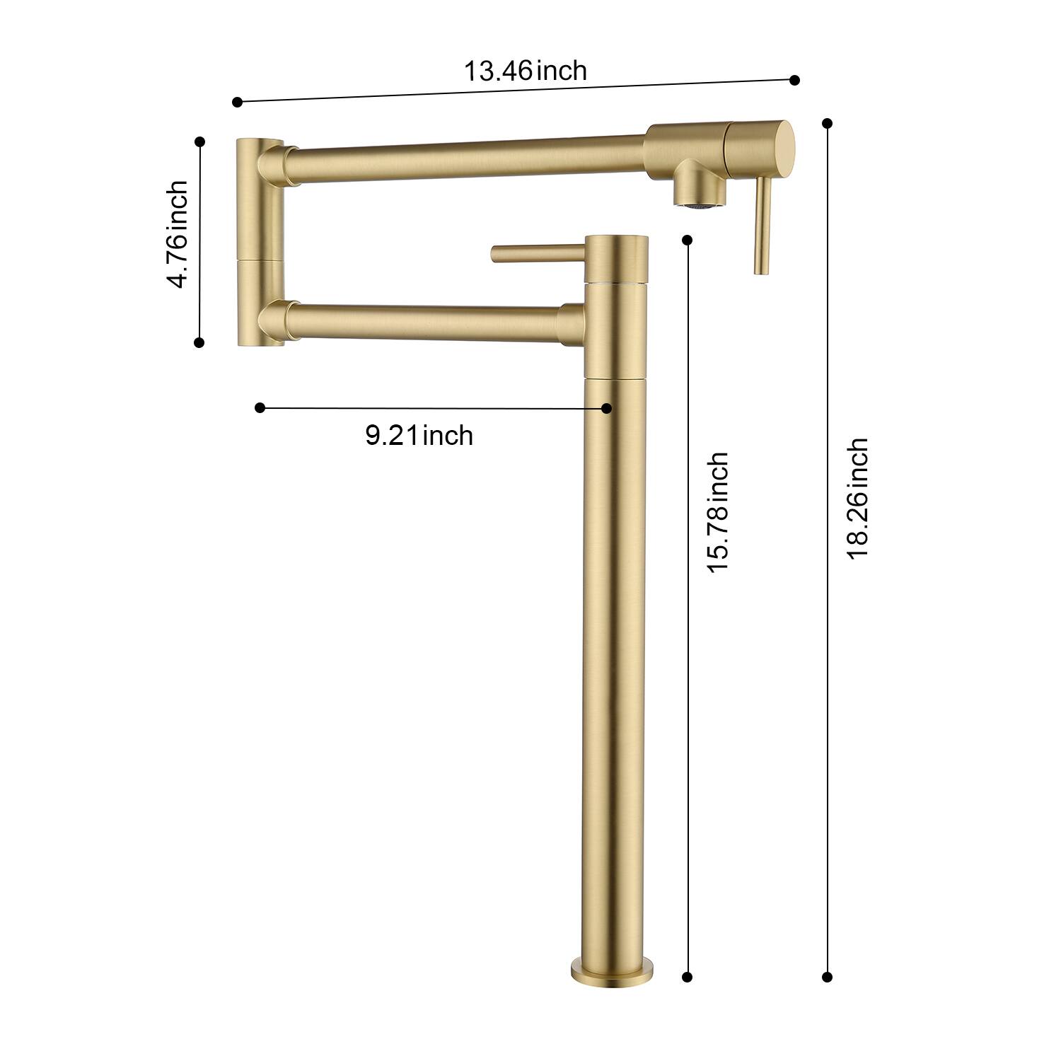 13.46 inch  
4.76 inch  
9.21 inch  
15.78 inch  
18.26 inch