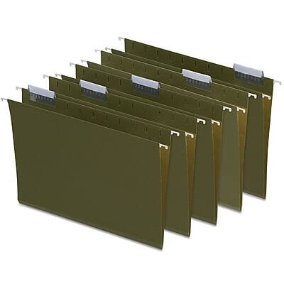 Staples - Hanging File Folder, 1/5-Cut Tab, Letter Size, 50/Box (ST266262-CC) - Standard Green