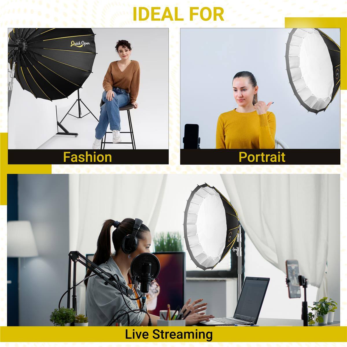 IDEAL FOR Quick Open Fashion Portrait Live Streaming