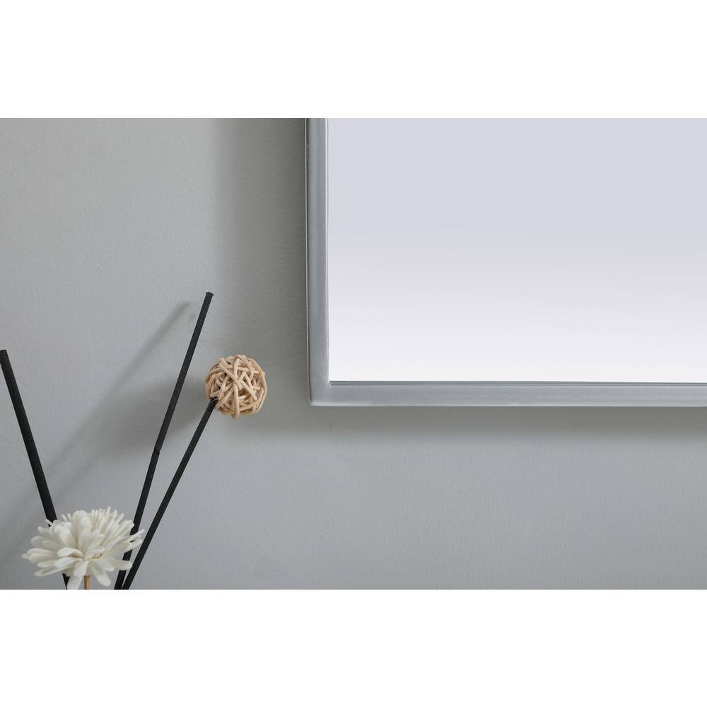 Alt View 1. Elegant Decor - Metal Frame Arch Mirror 22x36 Inch in Silver - Silver.