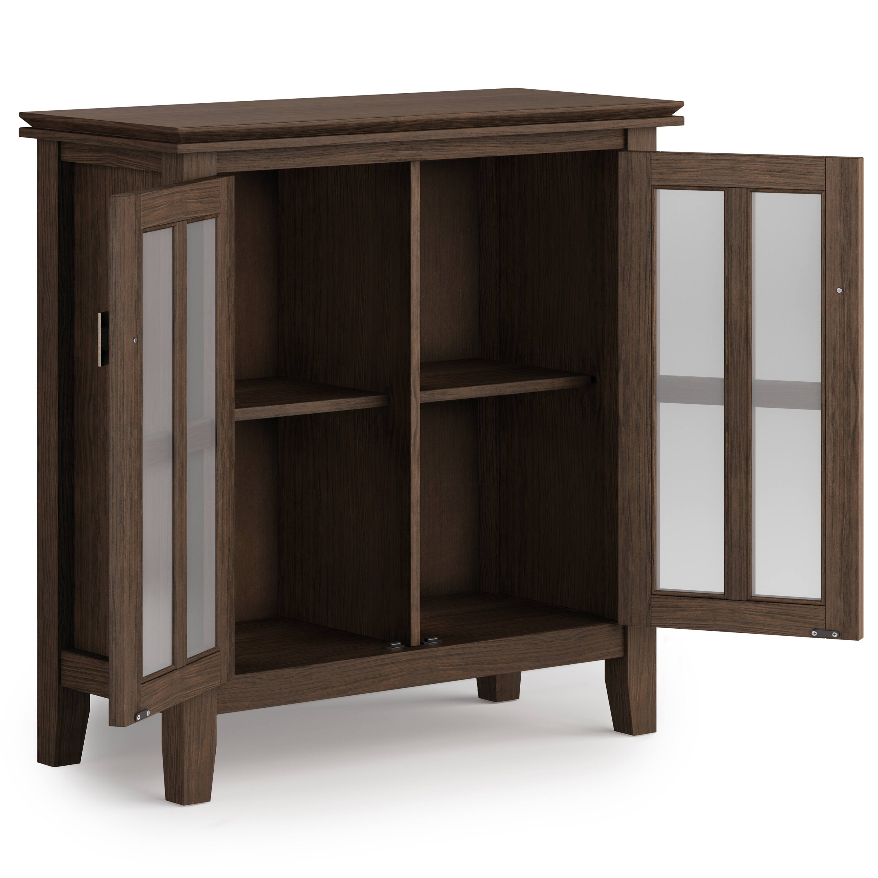 Alt View 11. Simpli Home - Artisan Low Storage Cabinet - Farmhouse Brown.