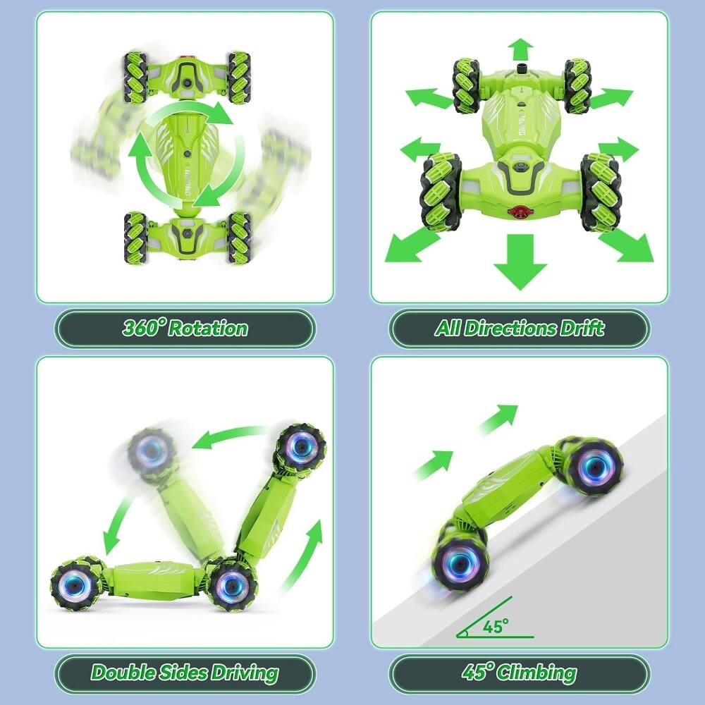 1. 360° Rotation
2. All Directions Drift
3. Double Sides Driving
4. 45° Climbing