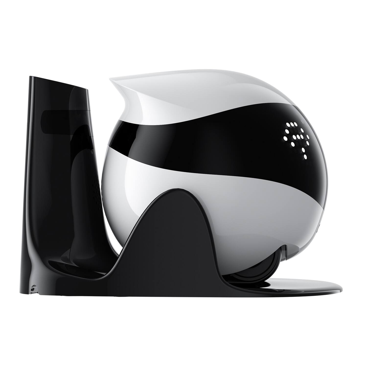 Alt View 5. Enabot - EBO Air 2 Whole-Home Mobile Robot 2K Ultra HD Camera, Remote Monitoring and Control - Dove White.