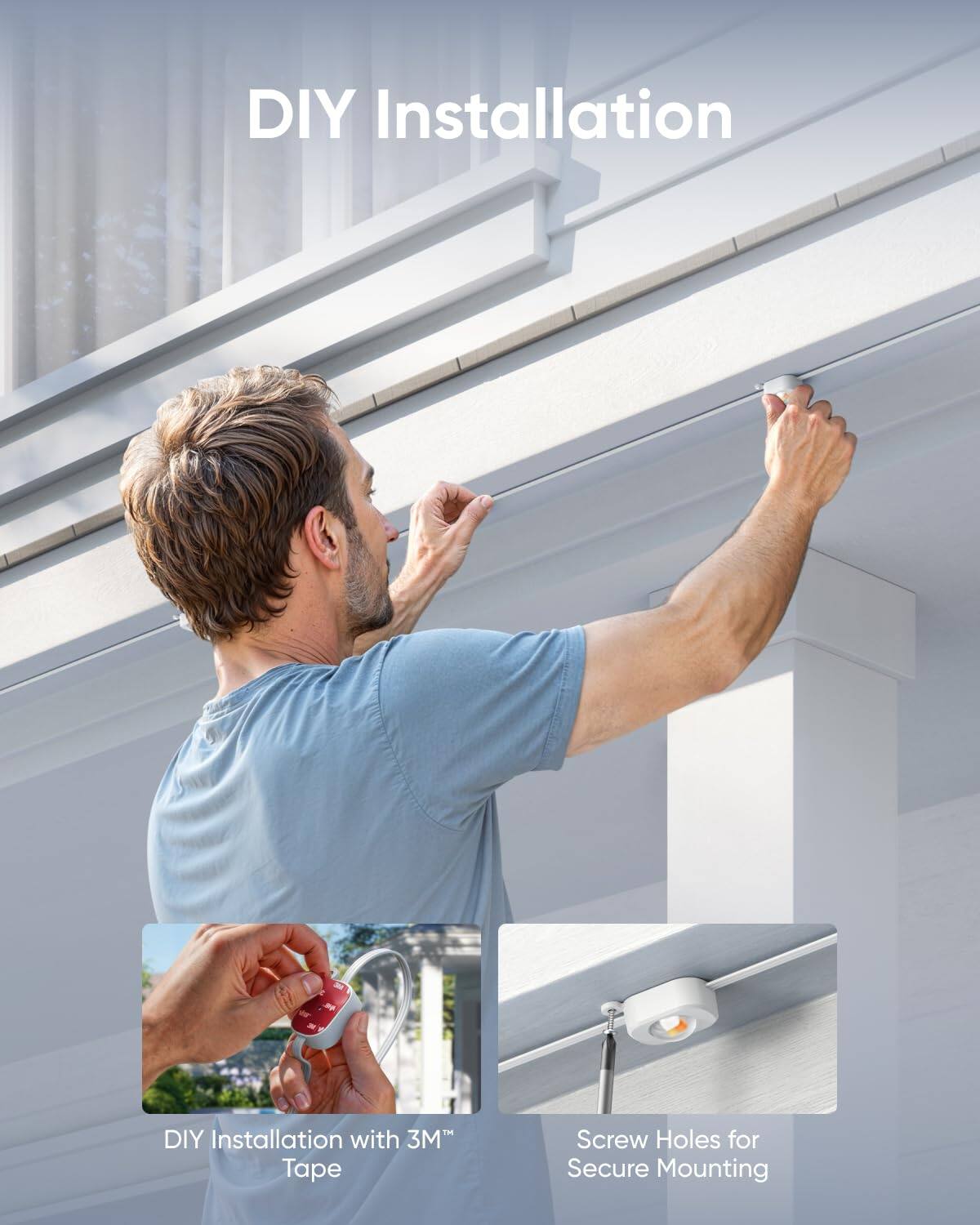 DIY Installation

DIY Installation with 3M™ Tape

Screw Holes for Secure Mounting