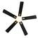 Alt View 8. Breezary - 52" Modern Indoor Ceiling Fan with LED Light, 5 Reversible Plywood Blades, 6-Speed DC Motor, Remote, Timer, 5" Downrod - Gold and Matte Black.