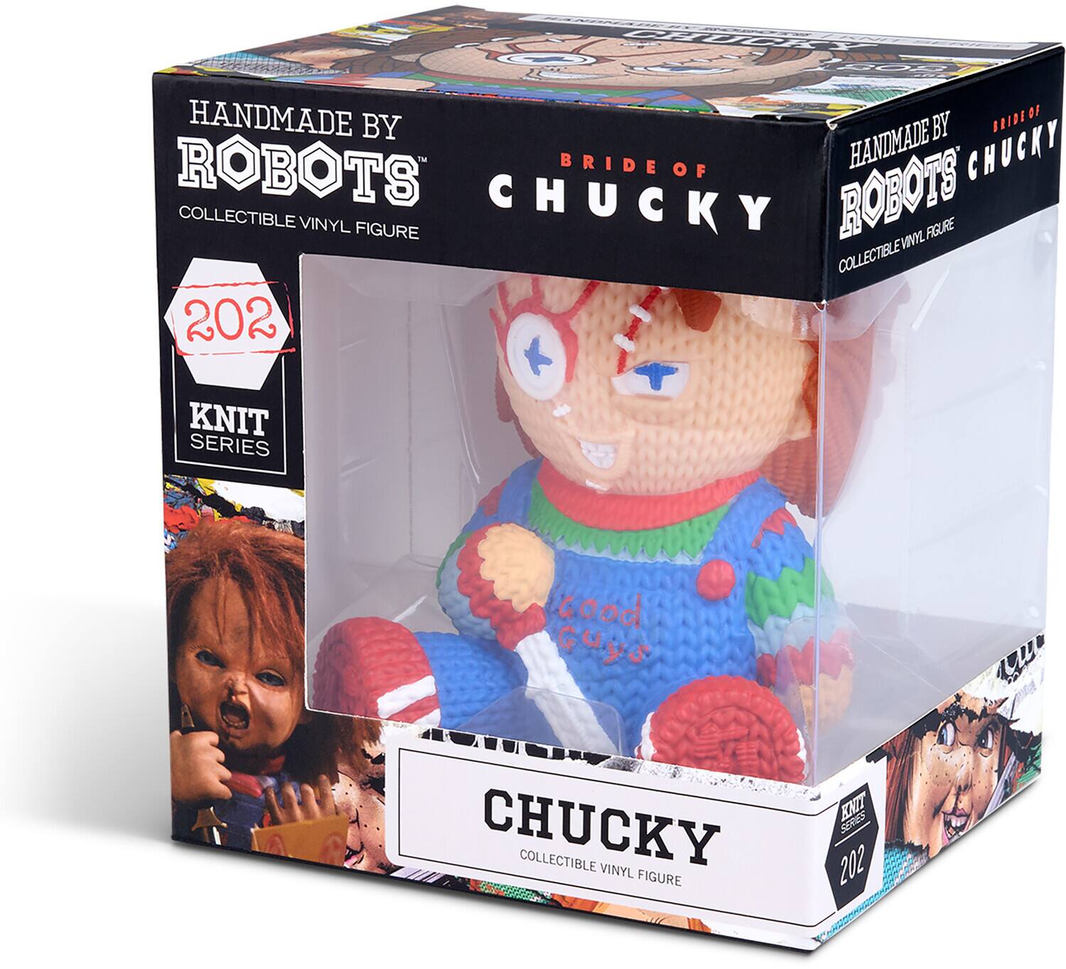 HANDMADE BY ROBOTS  
BRIDE OF CHUCKY  
COLLECTIBLE VINYL FIGURE  
202 KNIT SERIES  
GOOD GUYS!