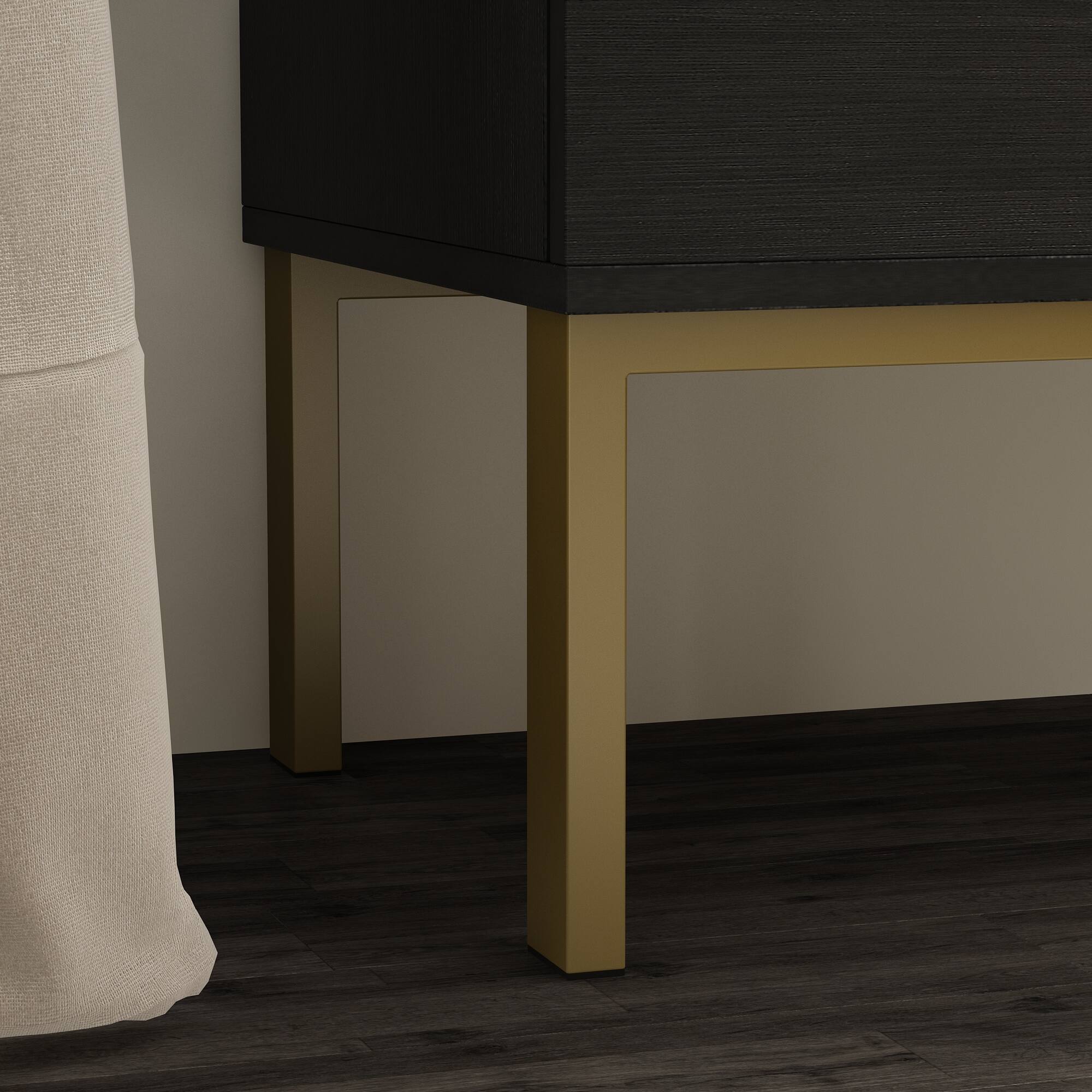 Alt View 5. Famapy - Famapy Vertical Dresser with Metal Legs & Silent Slides - Black.