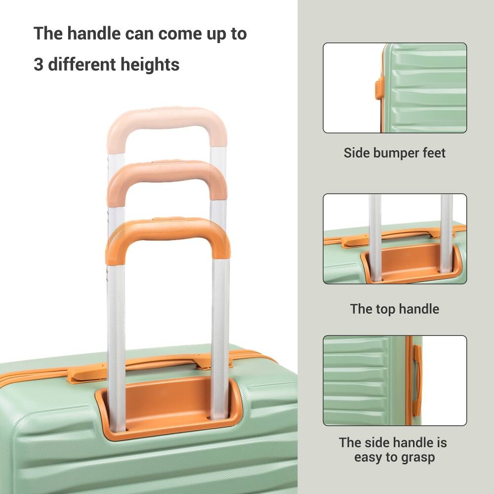 The handle can come up to 3 different heights

Side bumper feet

The top handle

The side handle is easy to grasp