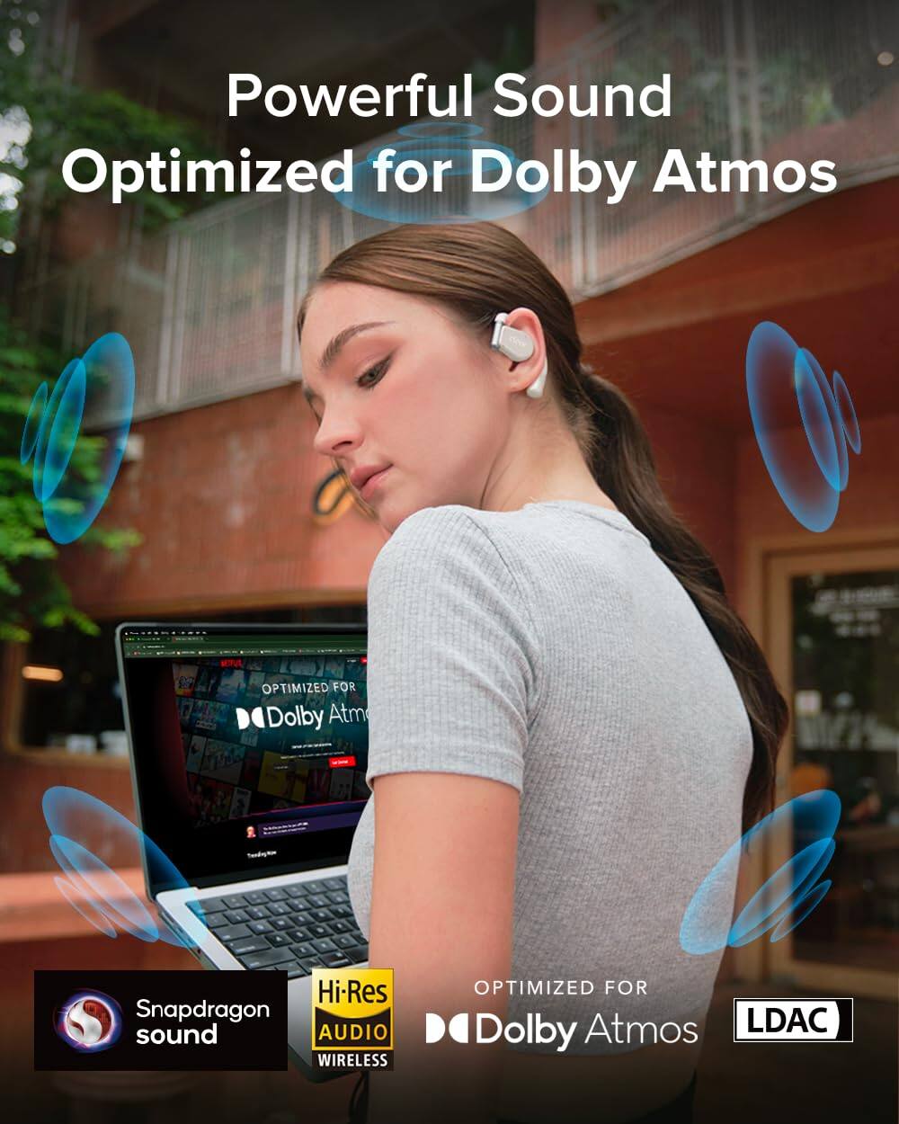 Powerful Sound Optimized for Dolby Atmos, Optimized for Dolby Atmos, Optimized for Dolby Atmos, Hi-Res Snapdragon sound, AUDIO WIRELESS, LDAC