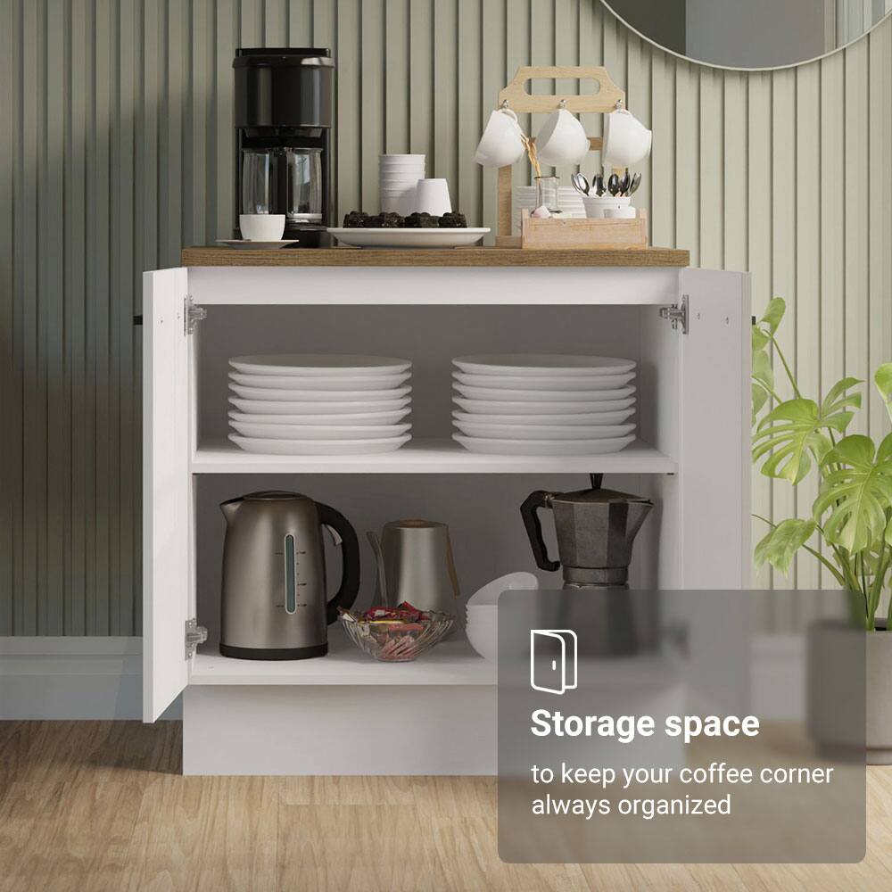 Storage space  
to keep your coffee corner always organized