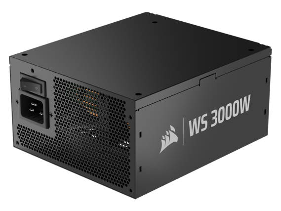 Front. CORSAIR - CORSAIR WS3000 3000W ATX 3.1 Fully Modular PSU, 80+ Platinum, 4x 12V-2x6, PCIe 5.1.