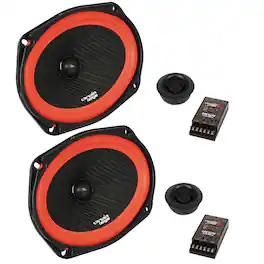 Cerwin Vega - Cerwin-Vega V69C 6"x9" 2-Way Component Speakers - Black/Gray