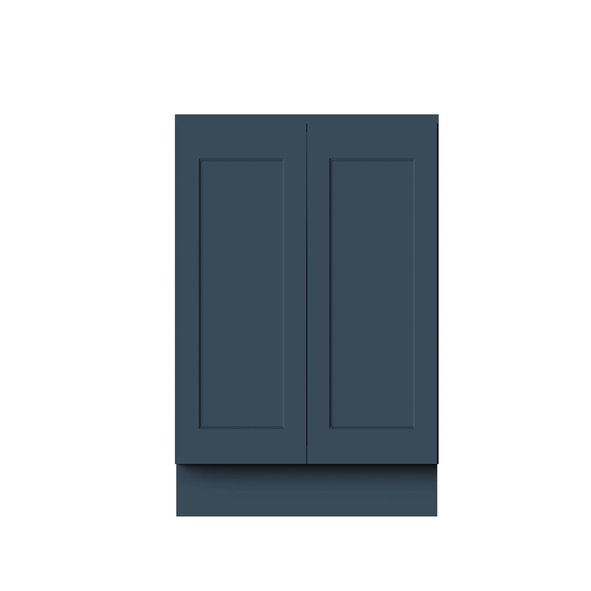 Alt View 1. Boyel Living - 36-in W x 34.5-in H x 24-in D Shaker RTA Kitchen Full Height Door Base Cabinet with Soft-Close - Charcoal Blue.