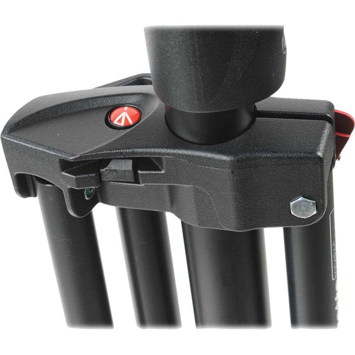 Alt View 5. Manfrotto - Manfrotto 1005BAC 107" Air Cushioned Aluminum Ranker Light Stand with 3-Sections & 2 Risers, Black.