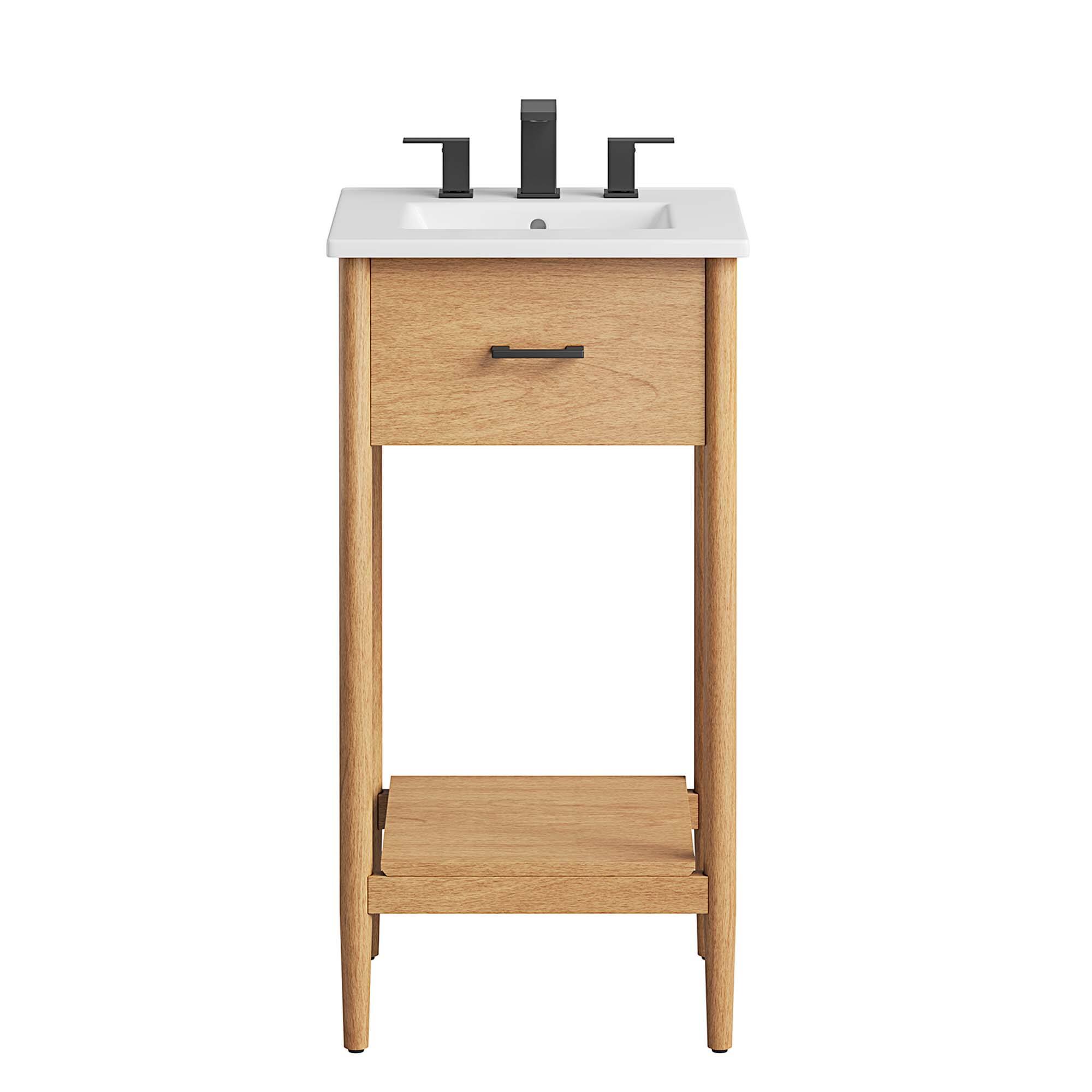 Alt View 4. Modway - Zaire Bathroom Vanity Basin Included by Modway - Natural White.