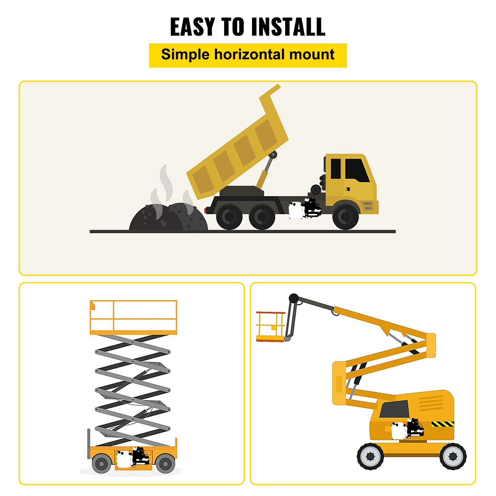 EASY TO INSTALL  
Simple horizontal mount