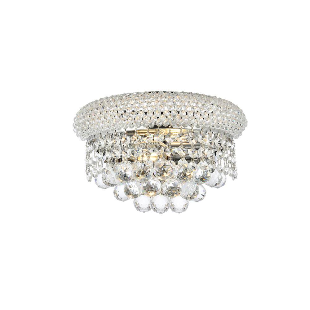 Alt View 4. Elegant Lighting - Primo 2 light Chrome Wall Sconce Clear Royal Cut Crystal - Chrome.