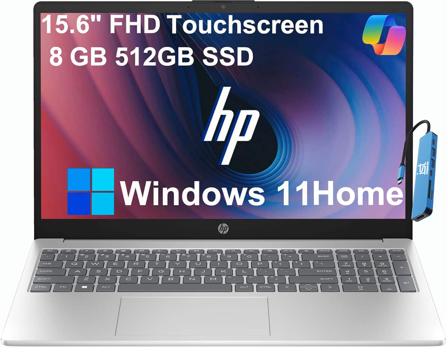 HP - 15 15.6" FHD Touchscreen Laptop - Intel Core i5 with 8GB Memory - 512GB SSD - Windows 11 - Silver