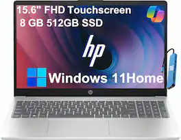 HP - 15 15.6" FHD Touchscreen Laptop - Intel Core i5 with 8GB Memory - 512GB SSD - Windows 11 - Silver
