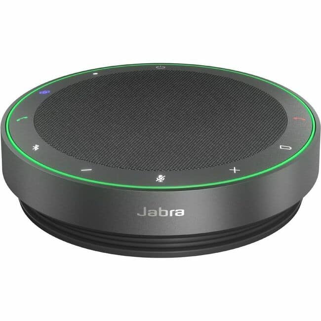 Jabra - Speak2 75 Speakerphone - Wireless Bluetooth - Zoom - 4 Microphone(s) - 65 mm Speaker(s) - Desktop - Black