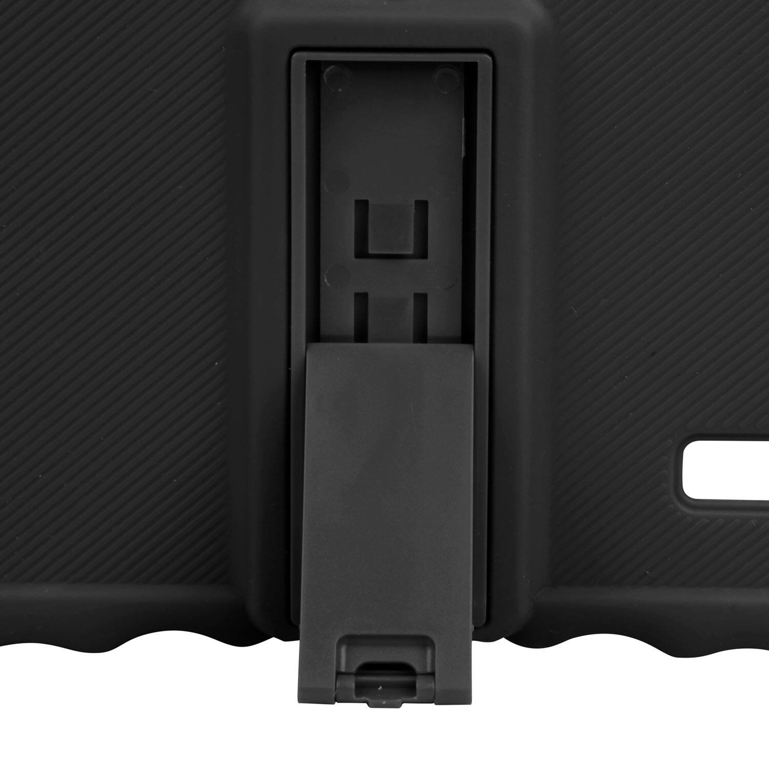 Left. DirectDeals - Shockproof Silicone Tablet Case with Stand – 7" Snap-On Cover - Black.