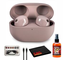 Sony - WF-1000XM5 True Wireless Noise-Canceling Headphones (Smoky Bundle (International Model) - Pink