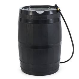 FCMP Outdoor - RC45 45 Gallon Outdoor Rain Water Catcher Barrel Container - Black