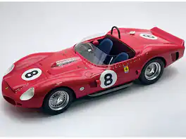 Ferrari 330 TRI-LM #8 Winner "Bridgehampton 400 Kilometres" 1962 "Mythos Series" w/Display Case 1/18 Model by Tecnomodel