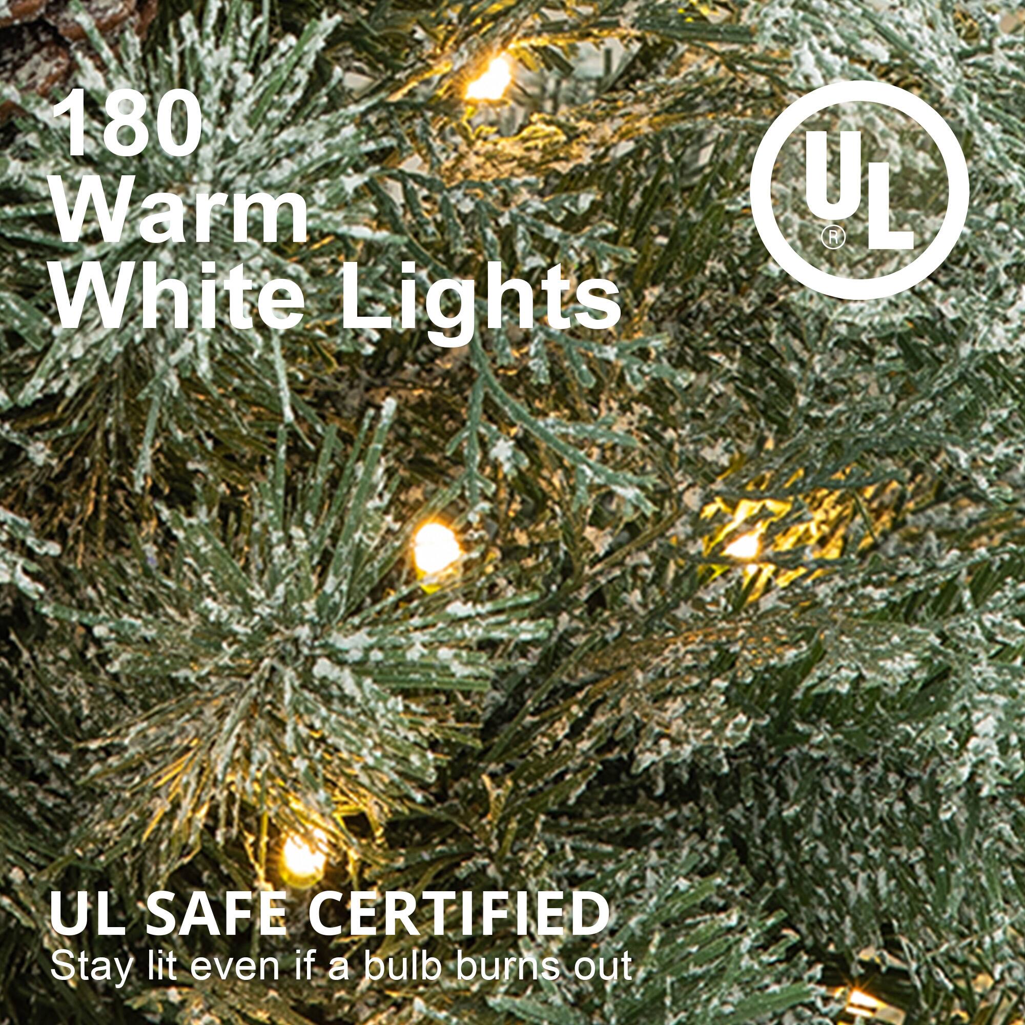 180 Warm White Lights

UL SAFE CERTIFIED
Stay lit even if a bulb burns out