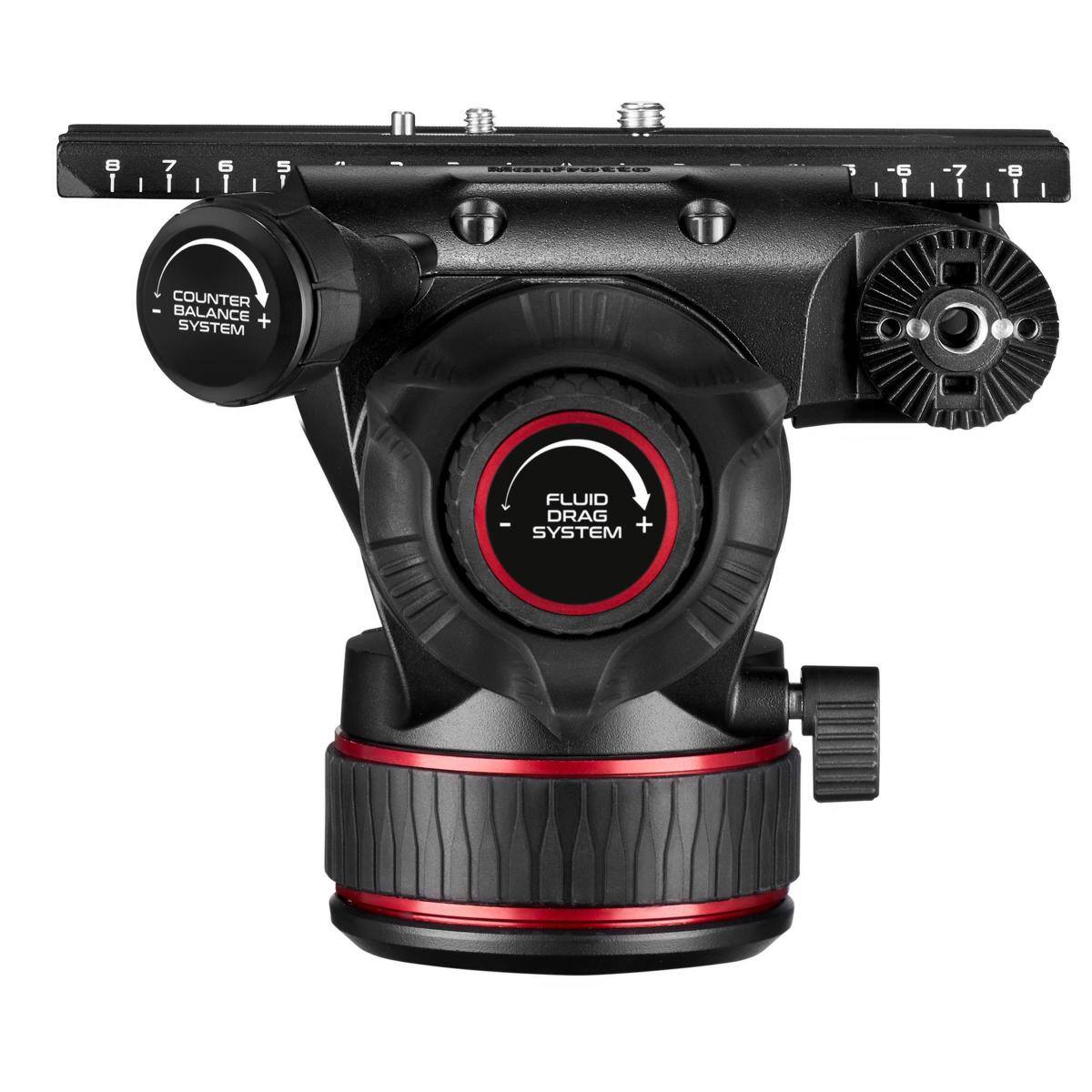 8 7 6 5  
Manfrotto

-6 -7 -8  
COUNTER BALANCE + SYSTEM  
FLUID DRAG - + SYSTEM