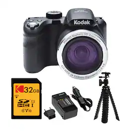 Kodak - PIXPRO AZ425 Astro Zoom 20MP Digital Camera with 32GB SD and Tripod Bundle