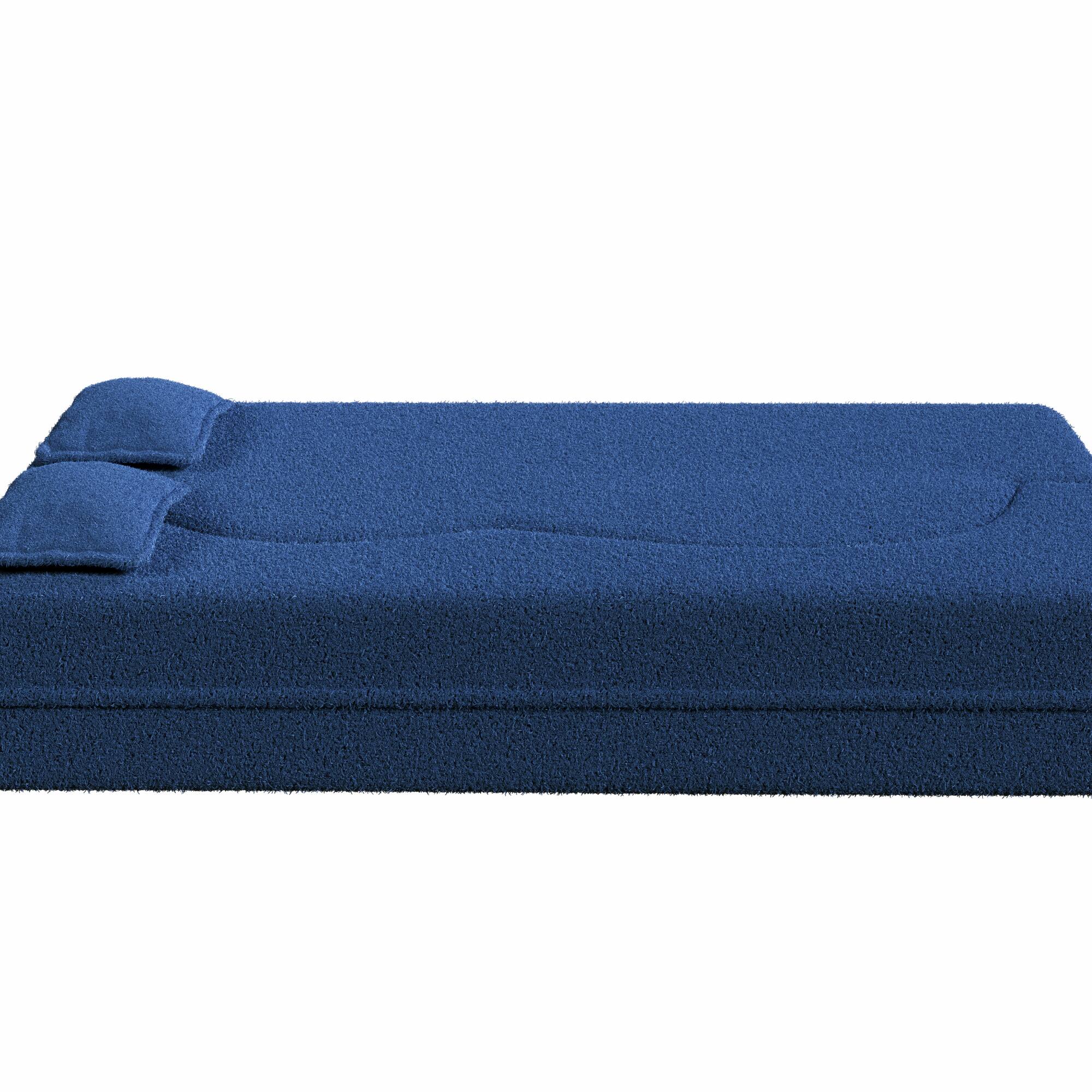 Alt View 7. GOODSILO - Convertible Floor Sofa Bed with 2 Pillows, Full Size Folding Mattress for Living Room and Guest Spaces - Blue.