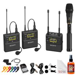 Sony - UWP-D27 2-Person Wireless Omni Lavalier Microphone System (UC25: 536–608 MHz) + More - Black
