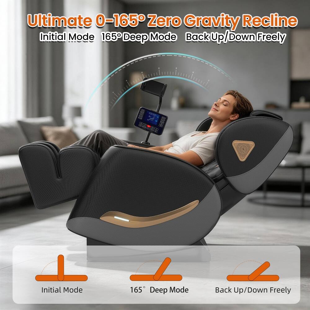 Ultimate 0-165° Zero Gravity Recline  
Initial Mode  
165° Deep Mode  
Back Up/Down Freely