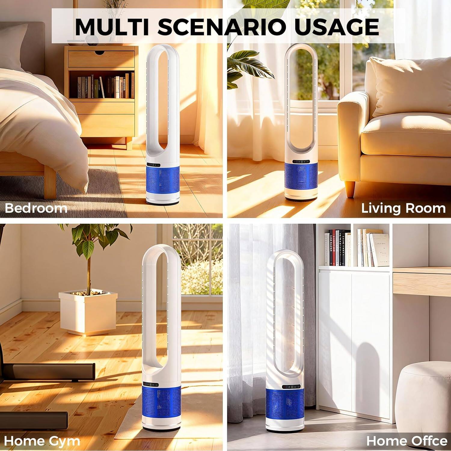 MULTI SCENARIO USAGE

- Bedroom
- Living Room
- Home Gym
- Home Office