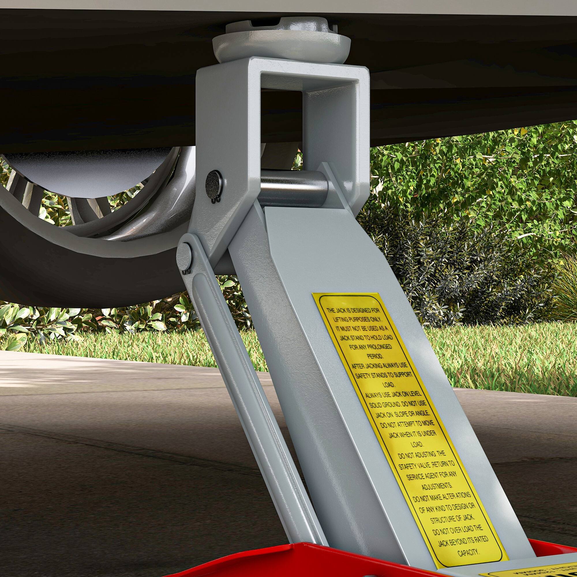 THE JACK 5 DESIGNED FOR LIFTING PURPOSES ONLY. IT MUST NOT BE USED AS A JACK AND TO HOLD LOAD FOR ANY PROLONGED PERIOD. AFTER JACKING ALWAYS USE SAFETY STANDS TO SUPPORT LOAD. ALWAYS USE JACK ON LEVEL SOLID GROUND. DO NOT USE JACK ON SLOPE OR ANGLE. DO NOT ATTEMPT TO MOVE JACK WHEN IT IS UNDER LOAD. DO NOT ADJUSTING THE SAFETY VALVE RETURN TO SERVICE AGENT FOR ANY ADJUSTMENTS. DO NOT MAKE ALTERATIONS OF ANY KIND TO DESIGN OR STRUCTURE OF JACK. DO NOT OVERLOAD THE JACK BEYOND 73 RATED CAPACITY.
