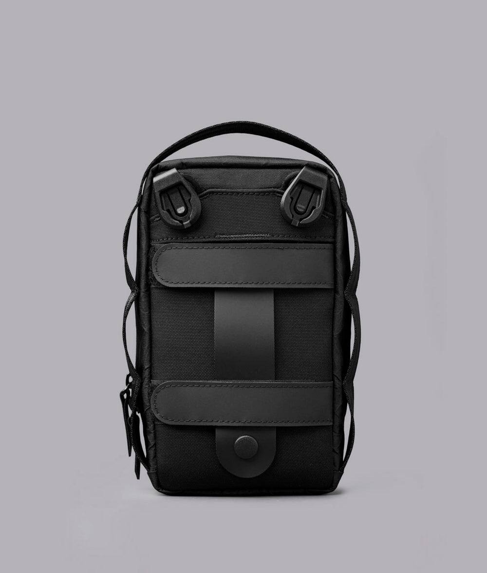 Back. ALPAKA - Modular Sling V2 Phone Sling Bag, Crossbody Pouch Fits Max Smartphones/Compact Camera, YKK AquaGuard - Black Ultradyne 100D.