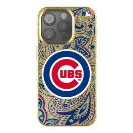 Keyscaper - MLB - Chicago Cubs Paisley Bling iPhone Case - 14 - Gold