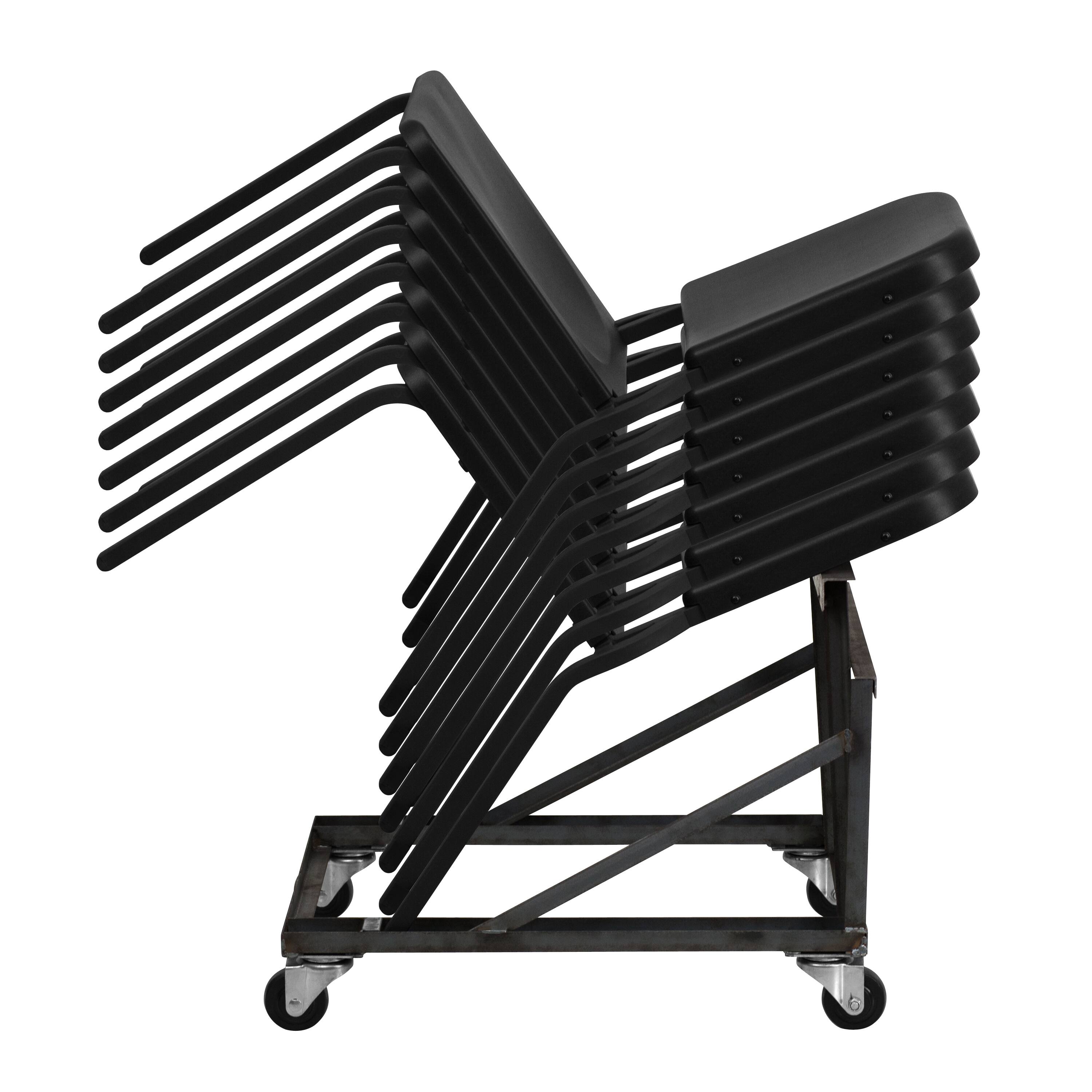 Alt View 8. Emma + Oliver - 5 Pack High Density Stackable Melody Band/Music Chair - Black.