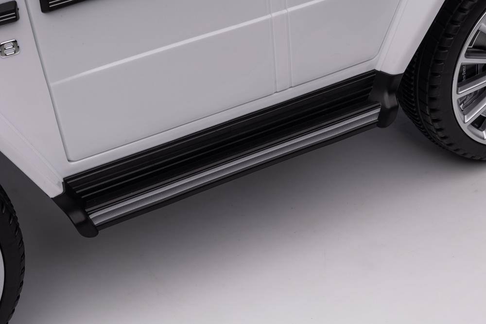 Alt View 3. BreeBe - Licensed Mercedes-Benz G500 24V Kids ride on Car with 2.4G Remote, 3-Speed, USB, MP3, Bluetooth, LED, Safety Belt - White.