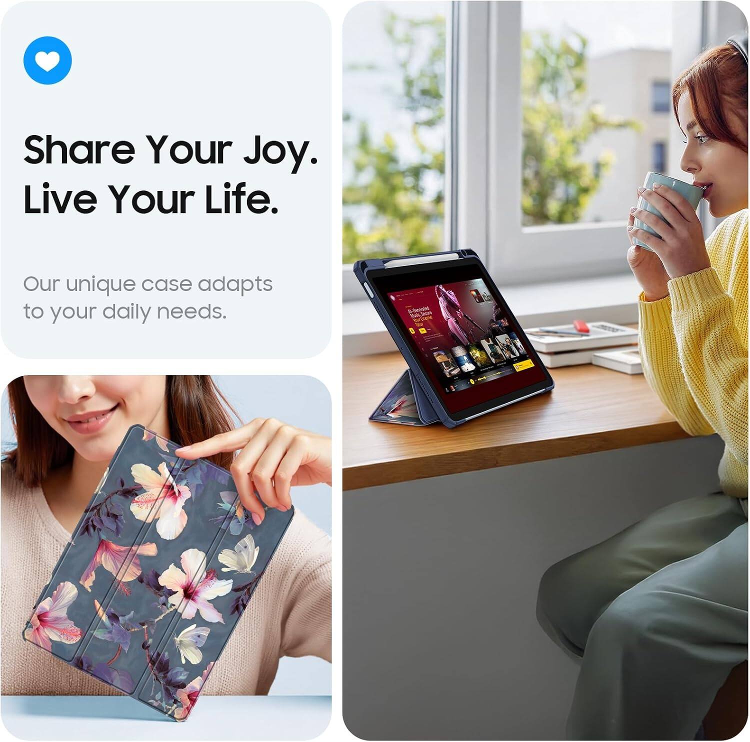 Share Your Joy. Live Your Life.

Our unique case adapts to your daily needs.