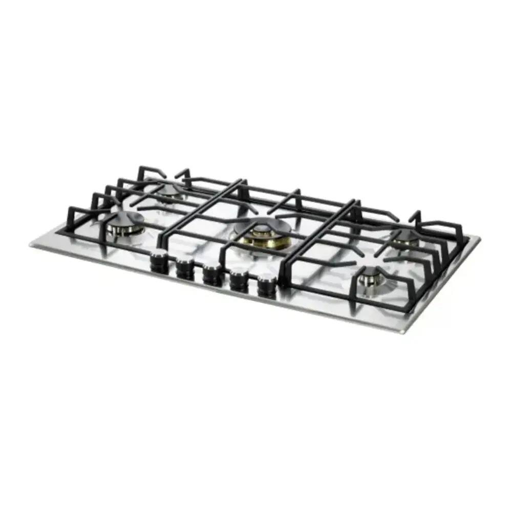 Alt View 2. Verona - Verona 36" Designer Gas Cooktop with 5 Sealed Burners in  Stainless Steel - Stainless Steel.