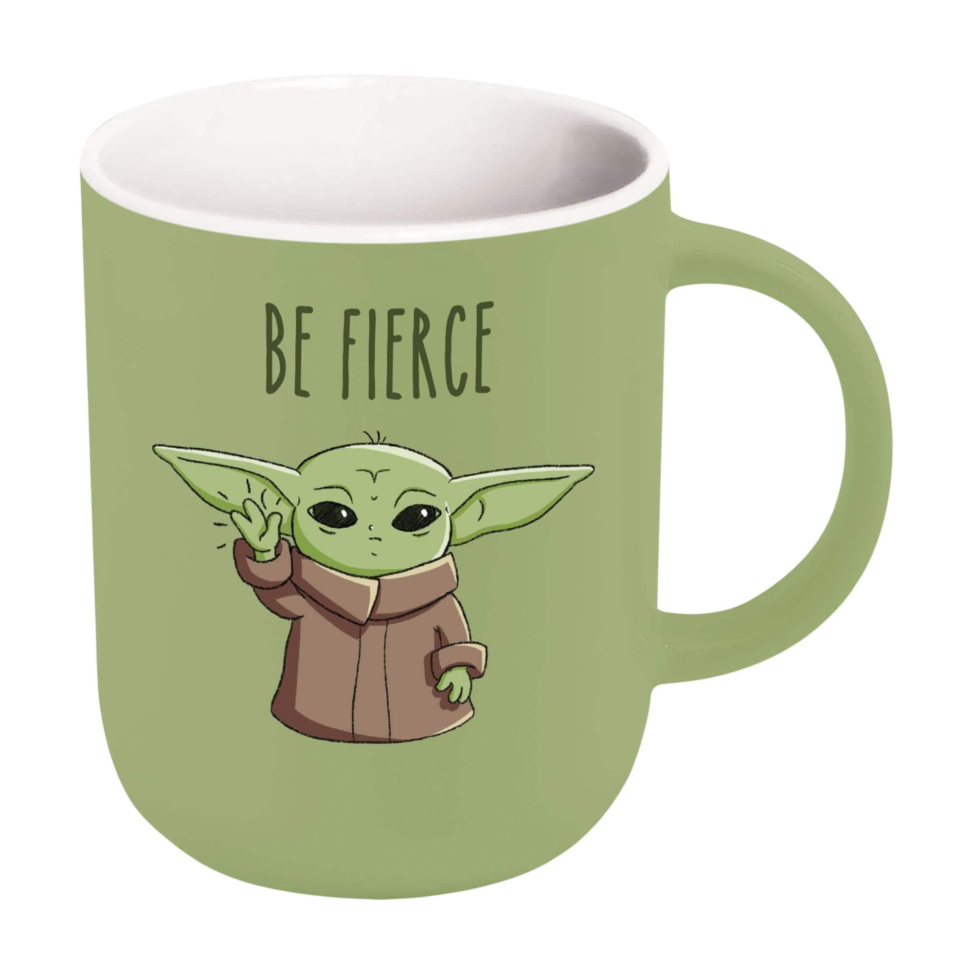 Star Wars - Grogu "Be Fierce" 16oz Cappucino Mug - Green
