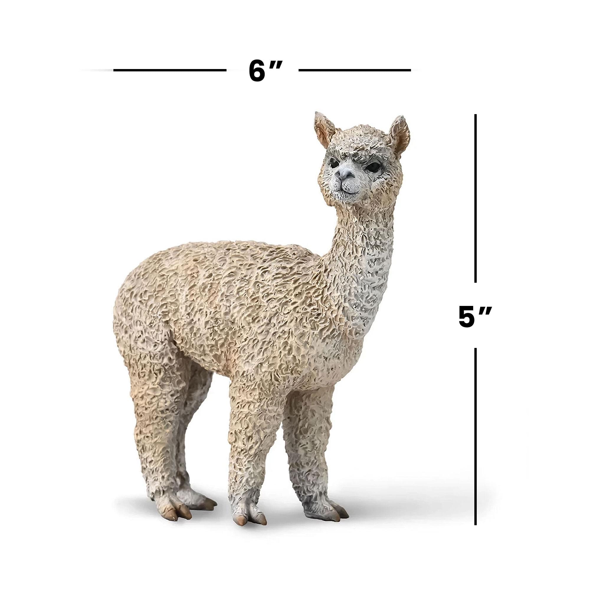 Alt View 2. Breyer - CollectA Farm Life Collection Miniature Figure | Alpaca - White.