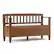 Front. Simpli Home - Brooklyn Entryway Storage Bench - Medium Saddle Brown.