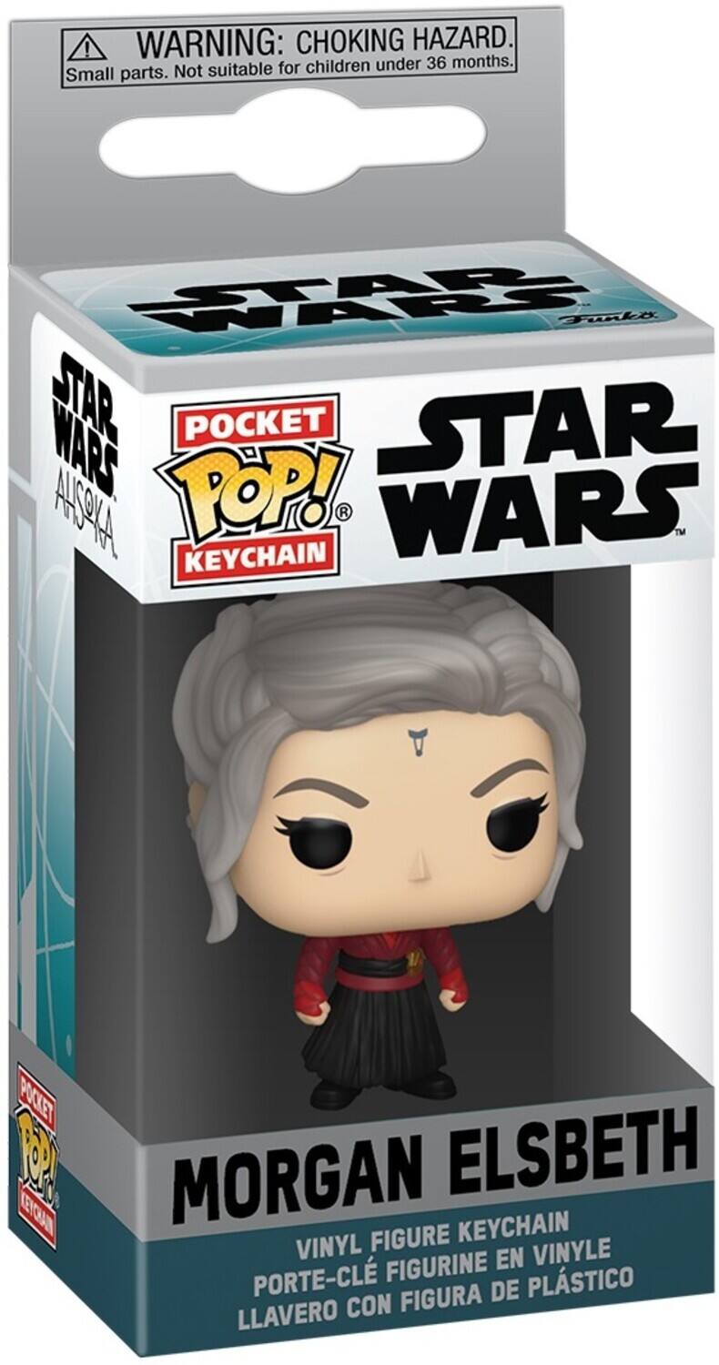 WARNING: CHOKING HAZARD. Small parts. Not suitable for children under 36 months. STAR WARS POCKET POP! STAR WARS TM KEYCHAIN MORGAN ELSBETH VINYL FIGURE KEYCHAIN PORTE-CLÉ FIGURINE EN VINYLE LLAVERO CON FIGURA DE PLÁSTICO