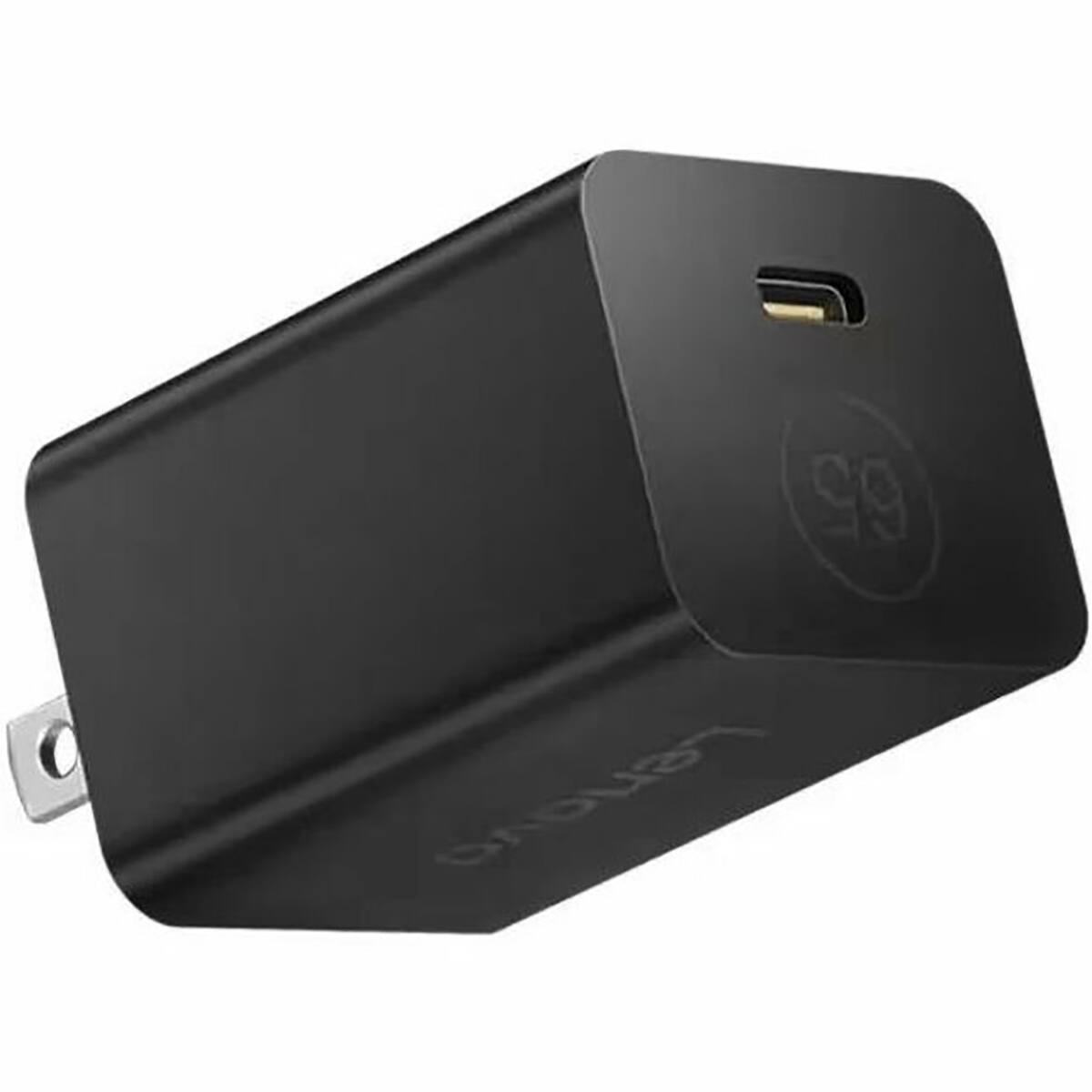 Alt View 2. Lenovo - Lenovo Nano 65W USB-C GaN Power Adapter, Black - Black.