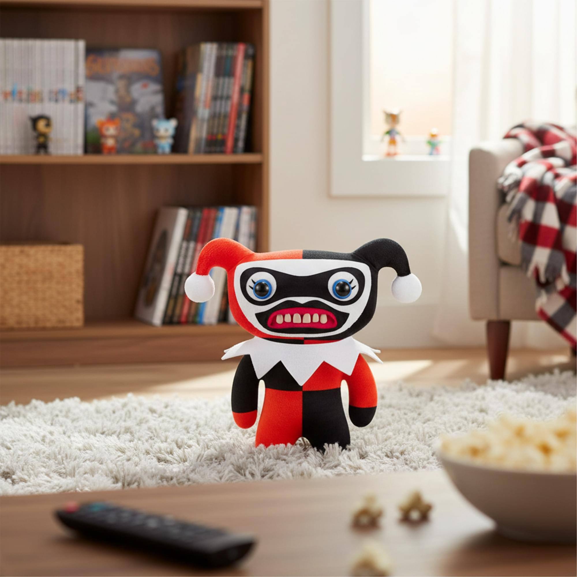 Alt View 3. ZURU - DC x Fuggler 9 Inch Collector Plush | Harley Quinn - Multi-Colored.