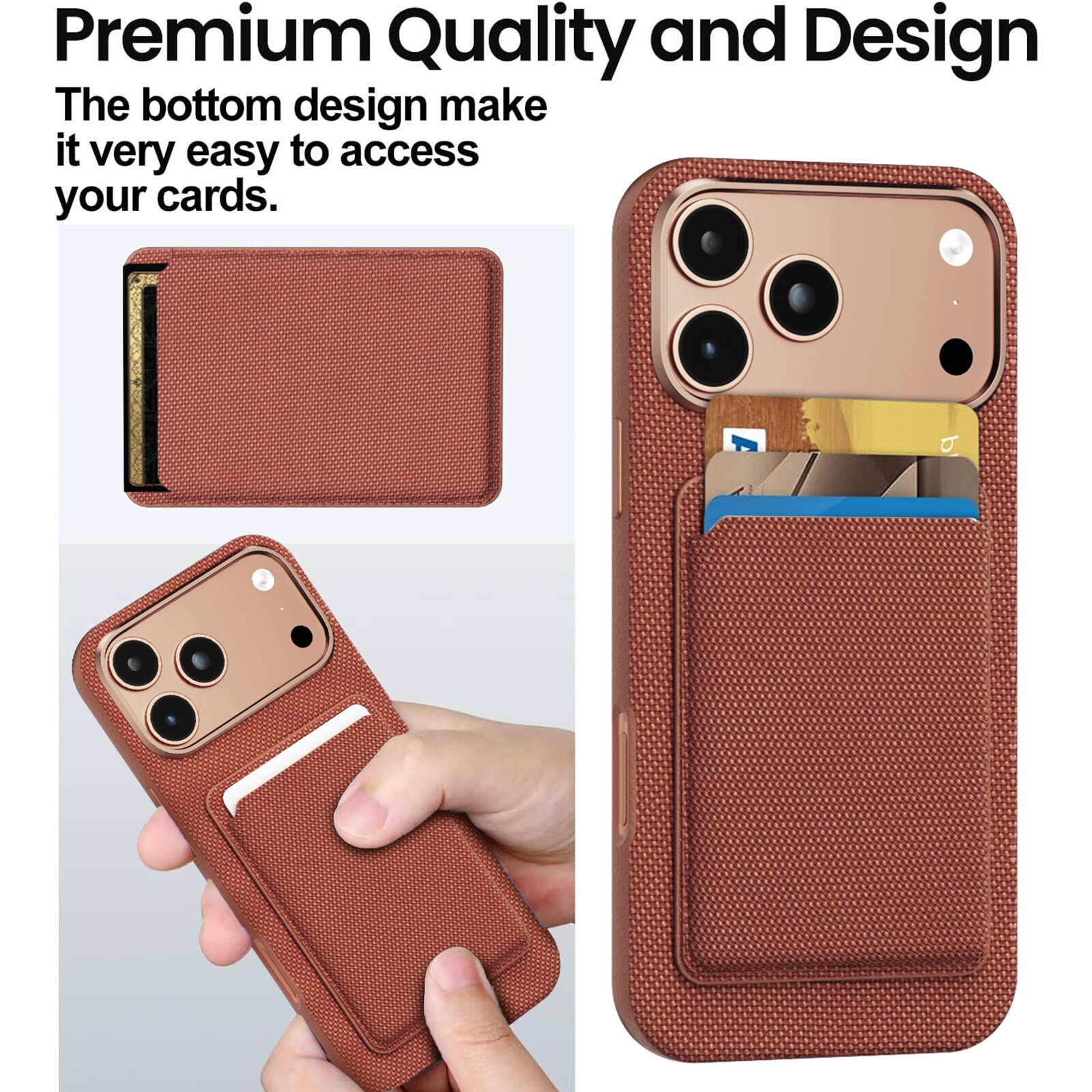 Premium Quality and Design

The bottom design makes it very easy to access your cards.