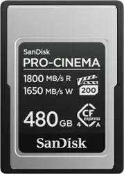 SanDisk - PRO-CINEMA 480GB Cfexpress Type A Card - Front_Zoom